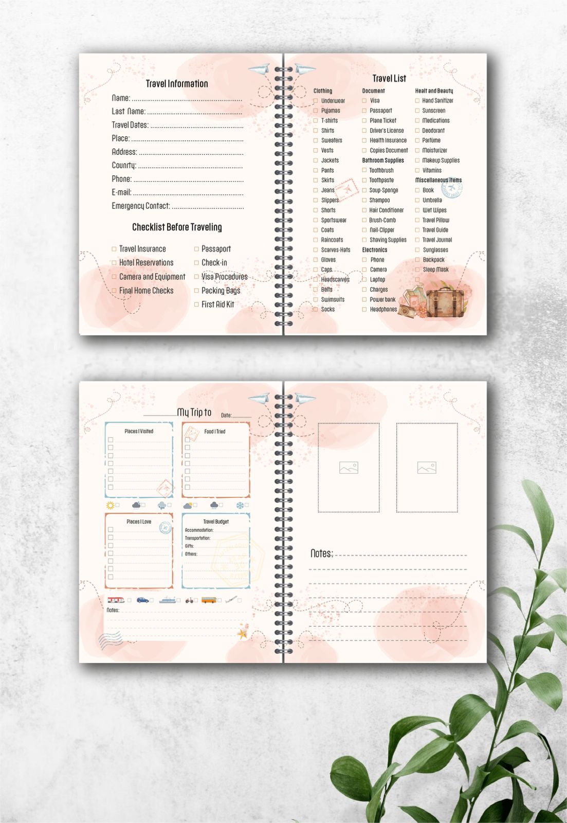 Travel Journal - Seyahat Ajandam/macera Defteri/tatil Defteri/gezi Defteri/41 yaprak/82 Sayfa - İngilizce