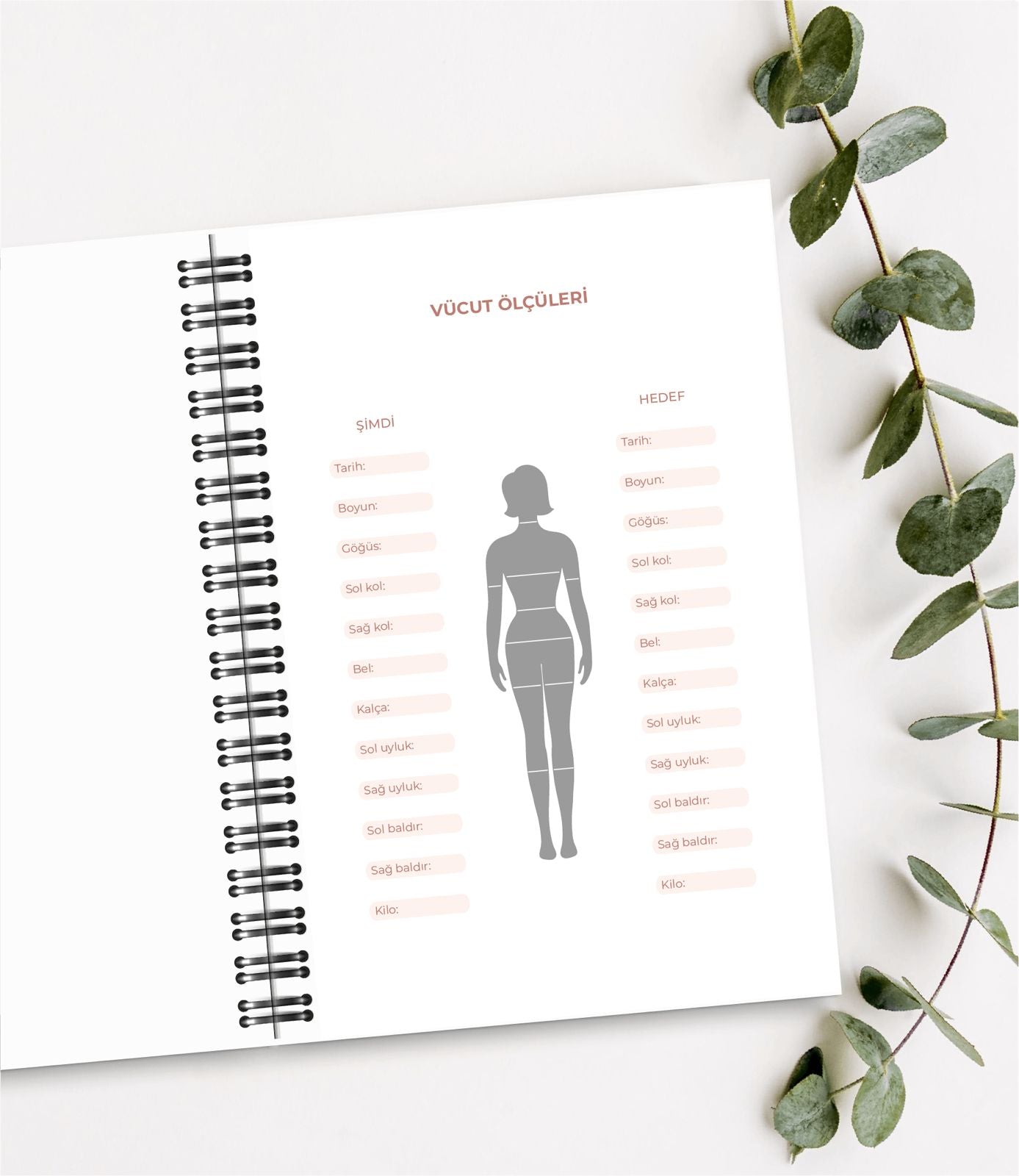 Diyet ve Spor Programı Takip Defteri & Diyet Defteri