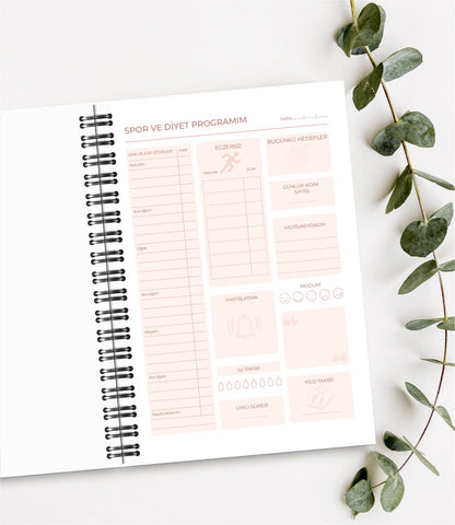 Diyet ve Spor Programı Takip Defteri & Diyet Defteri