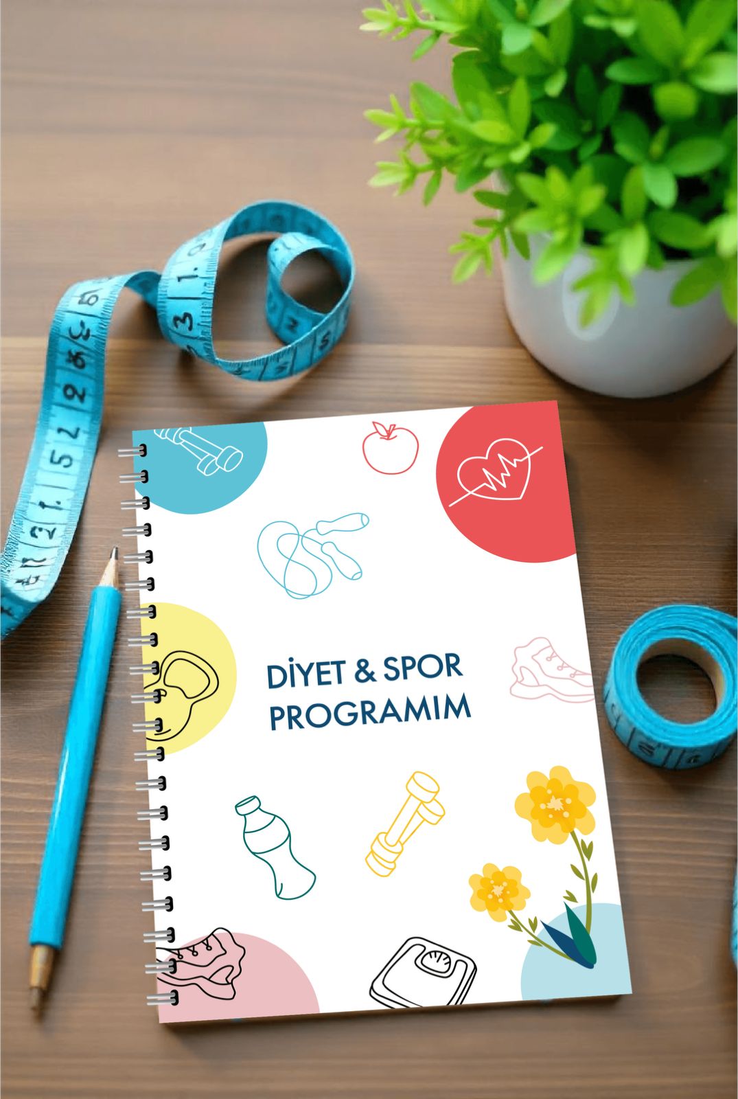 Diyet ve Spor Programı Takip Defteri & Diyet Defteri