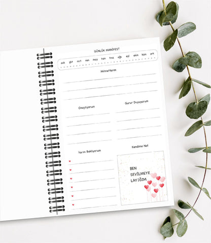 MANİFEST DEFTERİ & manifest günlüğü & 80 yaprak (160sf)