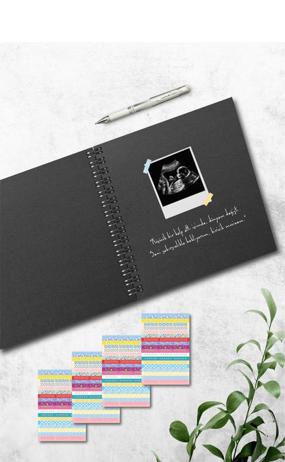 Modern Bebek Anı Defteri - İlk 1 Yıl -Anne Bebek Günlüğü - Ajandası & Sticker ve Kalem Hediyeli