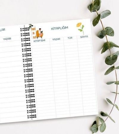Okuma Ajandası/kitap Okuma Defteri/ Not Al - Okumanı Planla | Reading Planner 80 Yaprak