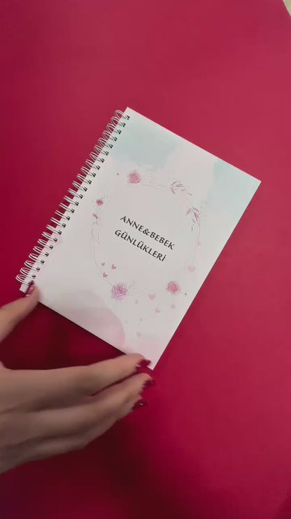 Modern Bebek Anı Defteri - Ilk 1 Yıl Hamilelik Ve Anne Bebek Günlüğü - Ajandası