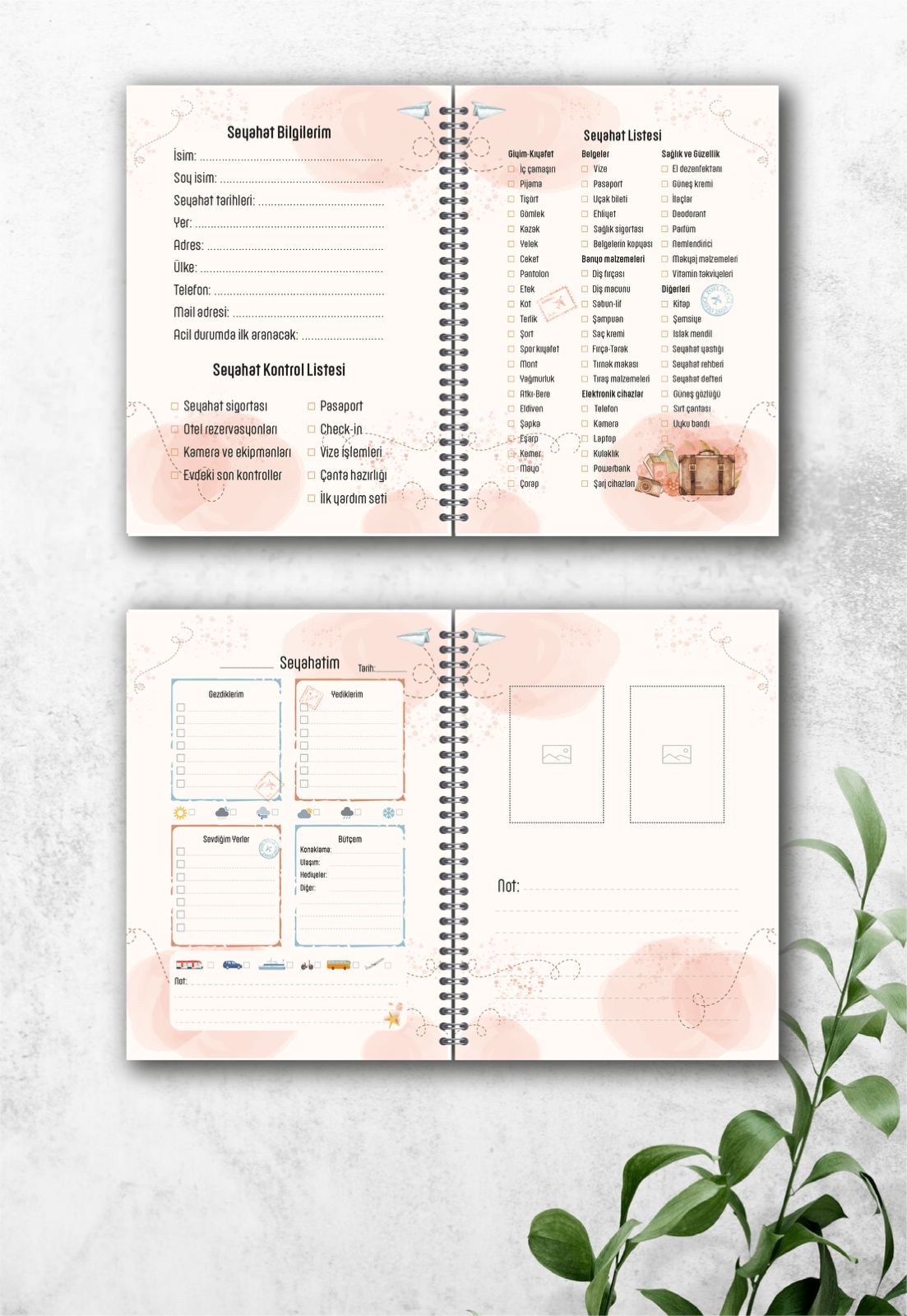 Seyahat Ajandam/macera Defteri/tatil Defteri/gezi Defteri/41 yaprak/82 Sayfa