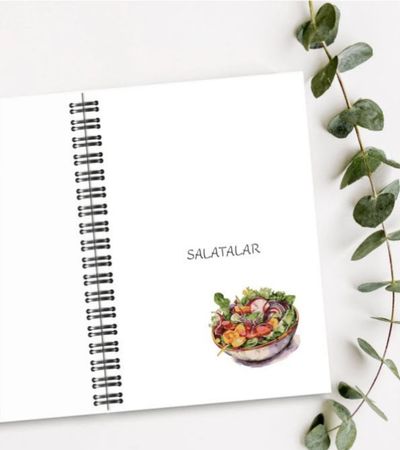 Yemek Tarif Defteri / 100 Yaprak / 15cm x 21cm