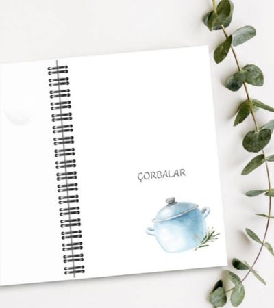 Yemek Tarif Defteri / 100 Yaprak / 15cm x 21cm