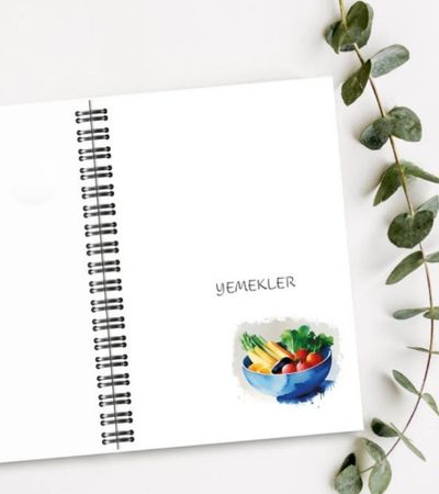 Yemek Tarif Defteri / 100 Yaprak / 15cm x 21cm